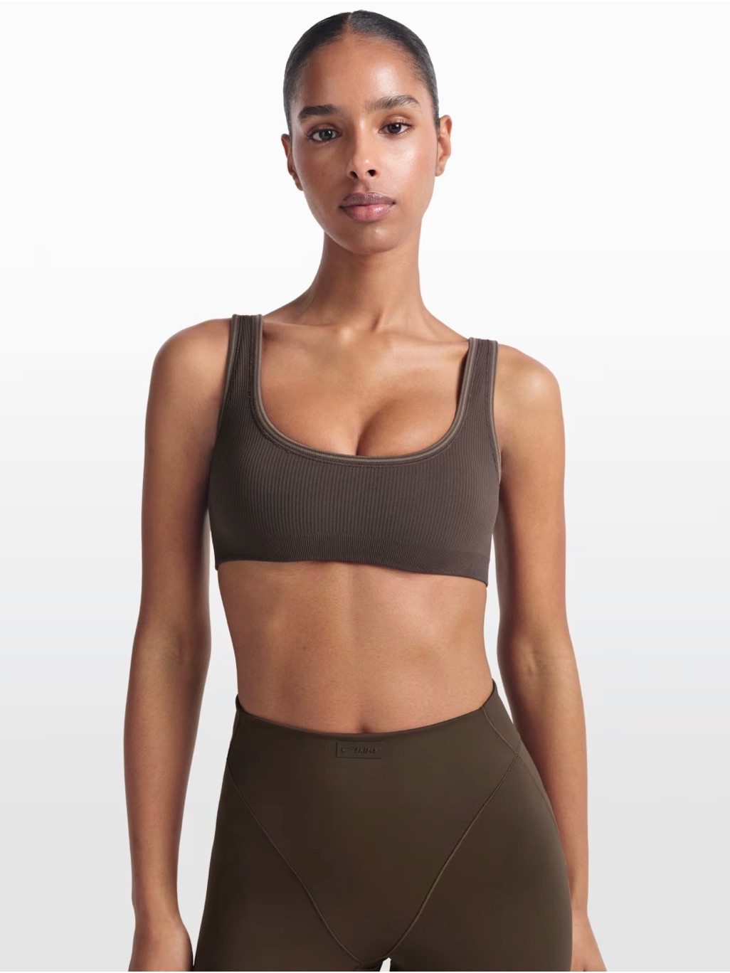 Nike X Skims Collab Ribbed Seamless Micro Scoop Bra